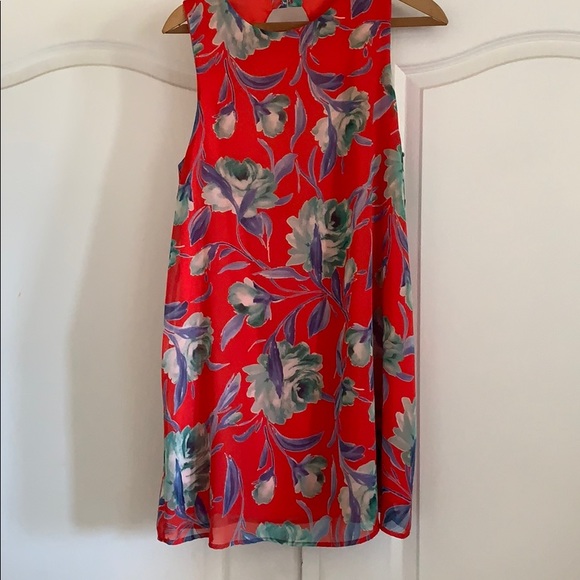 Lulus Red Floral Sundress. - Picture 2 of 7